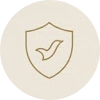 Shield checkmark security guarantee icon