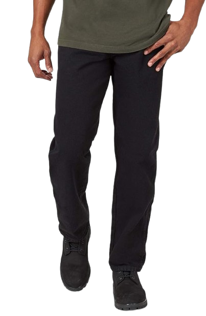 Men's Black Relaxed Fit Denim